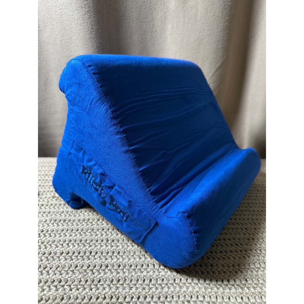 Pillow Pad Multi-Angle Tablet Stand Foldable Lap Cushion Royal Blue